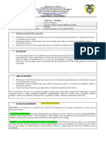 Guía de Trabajo #7. Fisica 10º. Sesion 1.