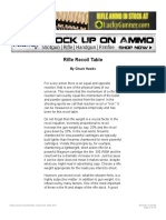 Rifle Recoil Table