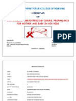 Breastfeeding Issues, RX If Mother N Baby in Hiv