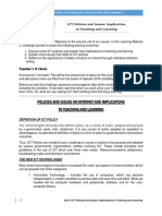 Unit 2: Policies and Issues On Internet and Implications To Teaching and Learning