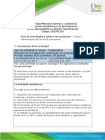 Guía de Actividades y Rúbrica de Evaluación - Tarea 3 - Identificación Del Diseño Experimental