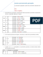 Les Pronoms Personnels Groupés