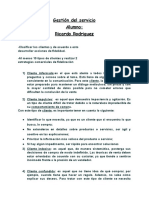 Gestión Del Servicio - Tecnicas para Atencion Al Cliente.