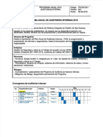 Programa Anual de Auditorias Internas