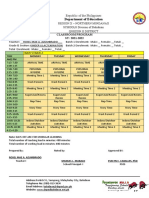 Department of Education: Classroom Program SY: 2021-2022