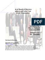 Role of Board of Directors