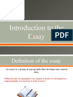 Introduction To The Essay