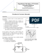 783304-Lista 3 (Circuitos de Corrente Alternada)