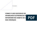 Como O Uso Excessivo de Aparelhos Eletronicos Pode Interferir No Habito de Leitura Das Crianças