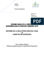 Informe de La CIDH Sobre Libertad de Expresión