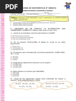 Prueba 5° Matematica