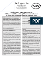 S&S Cycle, Inc: Installation and Jetting Instructions For S&S Super E and G Series "Shorty" Performance Carburetors