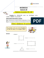 Sesión - MATEMÁTICA 9 - CALCULAMOS EL PERÍMETRO