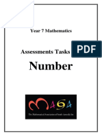 MASA Resource - Year 7 Assessment Tasks For Number