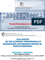 2019 Report On The Economic Performance of BARMM