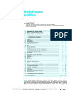 Dépôts Électrolytiques Des Métaux Nobles