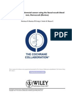 Screening For Colorectal Cancer Using The Faecal Occult Blood Test, Hemoccult (Review)