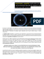 Las Estrellas de Neutrones y Quarks Explicadas para Todos Los Públicos - Así Se Forman Dos de Los Objetos Más Asombrosos Del Universo