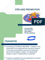 Transfer and Promotion: Presented By:-Sonu Hotwani Kitty Singla Shweta Upadhyay