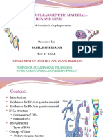 Structure of Nuclear Genetic Material - Dna, Rna and Gene: Course