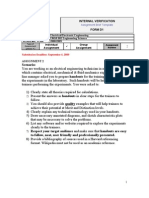 Scenario:: Internal Verification Form D1