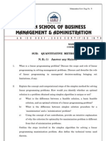 An Iso 9001: 2000 Certified International B-School: Sub: Quantitative Methods N. B.: 1) Answer Any Sixteen