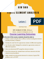 C I V 5 0 3 Finite Element Analysis: DR Zubair Syed, Mieaust