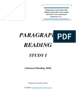 Paragraph Reading Study I Advanced Readi