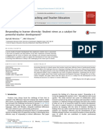 Responding To Learner Diversity: Student Views As Ac Catalyst For Powerful Teacher Development?