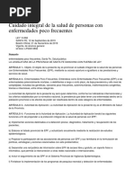 Cuidado Integral de La Salud de Personas Con Enfermedades Poco Frecuentes