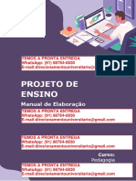 PROJETO de ENSINO Manual de Elaboração - Pedagogia