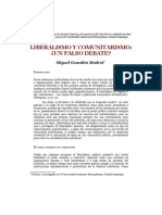 Liberalismo y Comunitarismo. ¿Un Falso Debate? - Autor: Miguel González Madrid