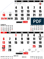 2022 (NEW - BOLD) FLIP CALENDAR TEMPLATE by MASTERPHITV