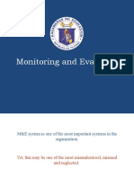 Monitoring and Evalution