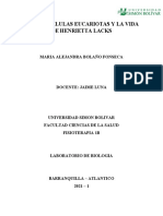 Ensayo Celulas Eucariotas y La Vida de Henrietta Lacks