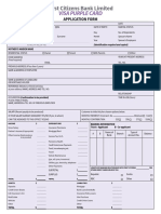 Visa Purple Card: Application Form