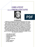 Greatest Mathematicians