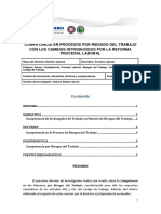 Competencia en Proceso P Riesgos Del Trabajo Con Los Cambios de La Reforma Procesal Laboral