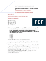 Difficult Problems From The Math Section