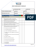 Pressure Testing Safety Checklist: SN Requirements Remarks