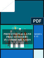 Professionals and Practioners in Communication - Diass Reporting