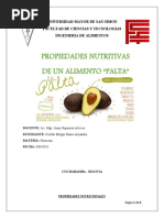 PROPIEDADES NUTRITIVAS DE LA PALTA Completo