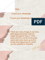 Day 4 Ninth Step: Count Your Blessings. "Count Your Blessings Intervention"