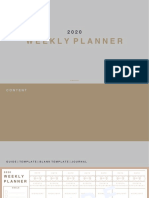 2020 Weekly Planner