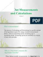 LESSON 2 Carry Out Measurements and Calculations