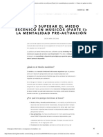 Cómo Superar El Miedo Escénico en Músicos (Parte I) - La Mentalidad Pre-Actuación - Clases de Guitarra Online