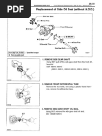 Replacement of Side Oil Seal (Without A.D.D.) : Suspension and Axle