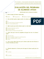 Cuestionarios para Evaluación Del Programa de Alumnos-Ayuda