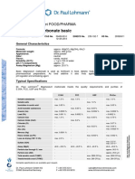 Magnesium Carbonate Basic: Product Data Sheet FOOD/PHARMA