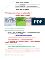 Croissance Economique Cours